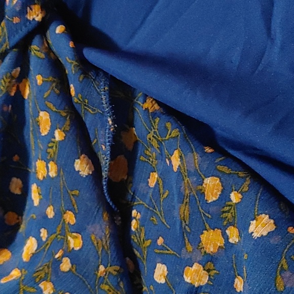 Charles Henry Floral Tank Dress In Blue Wild Flowers SZ.S NWT - Picture 7 of 8